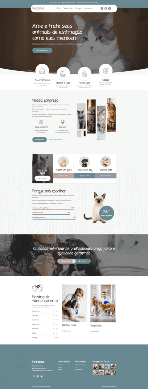 criação de sites para petshop